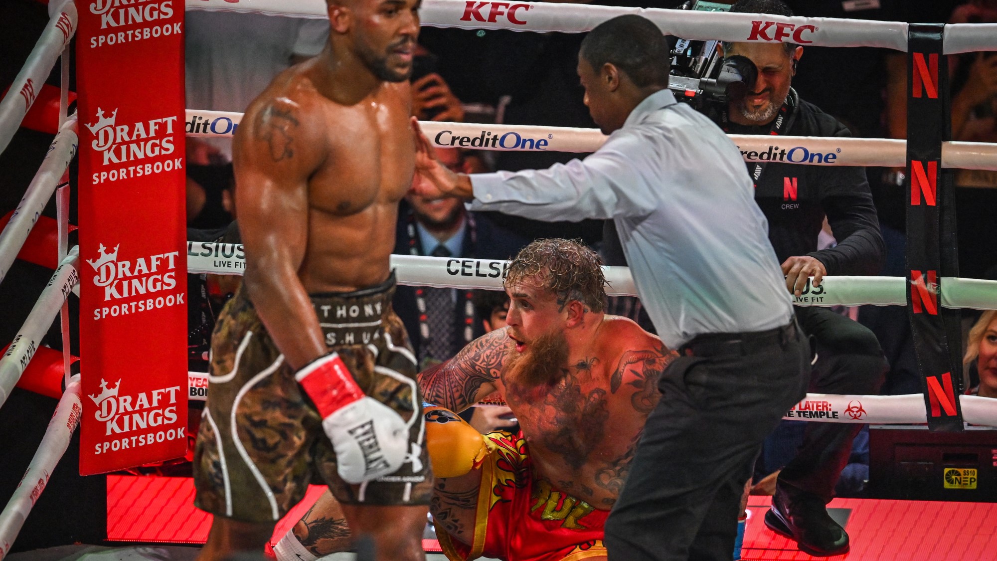 Anthony Joshua kiütéses győzelem Jake Paul ellen profi boksz