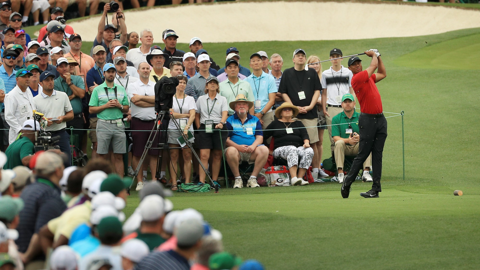 Tiger Woods golfozik a 2019-es Mastersen.