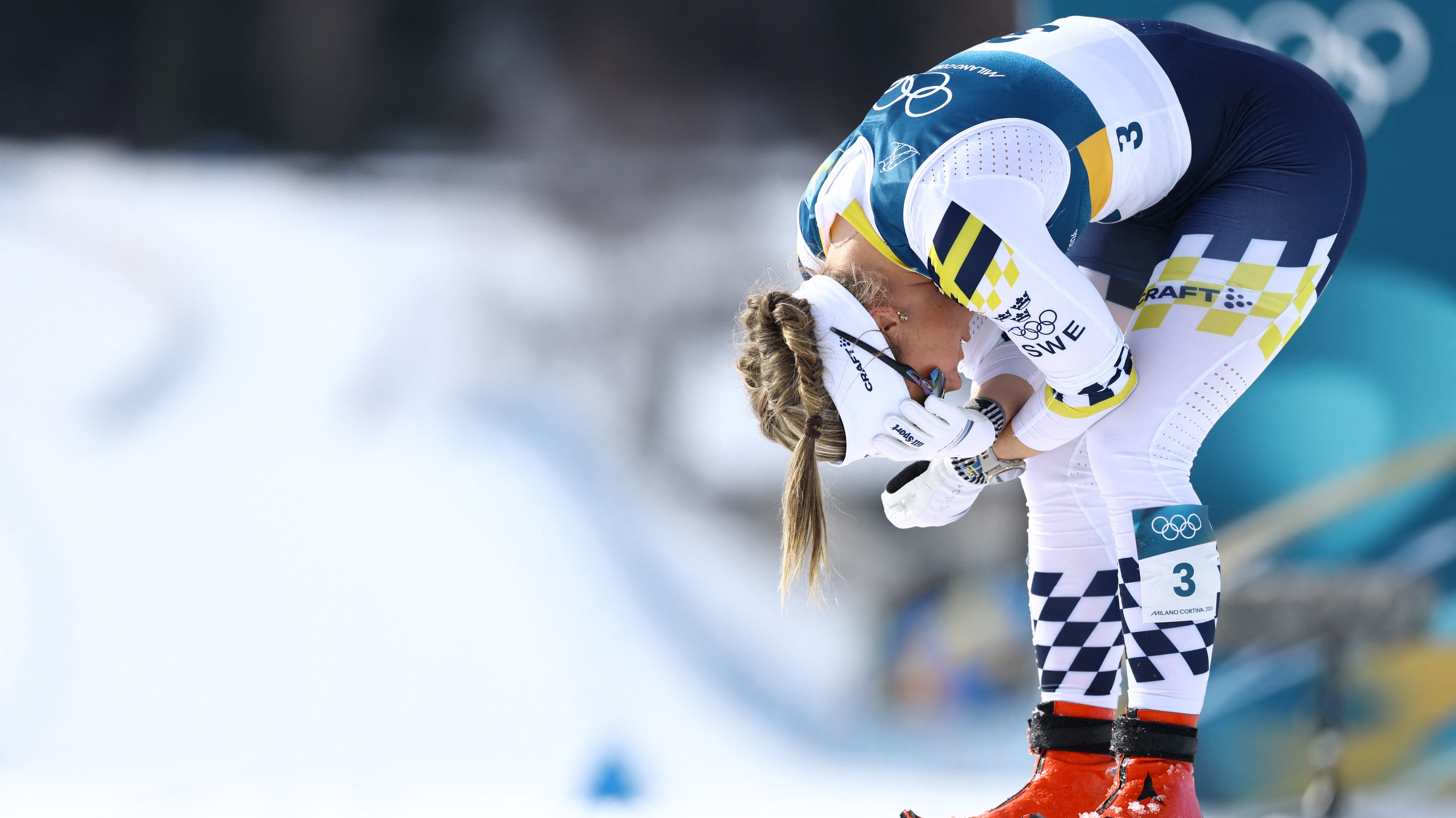 Johanna Hagström a kiesése után.