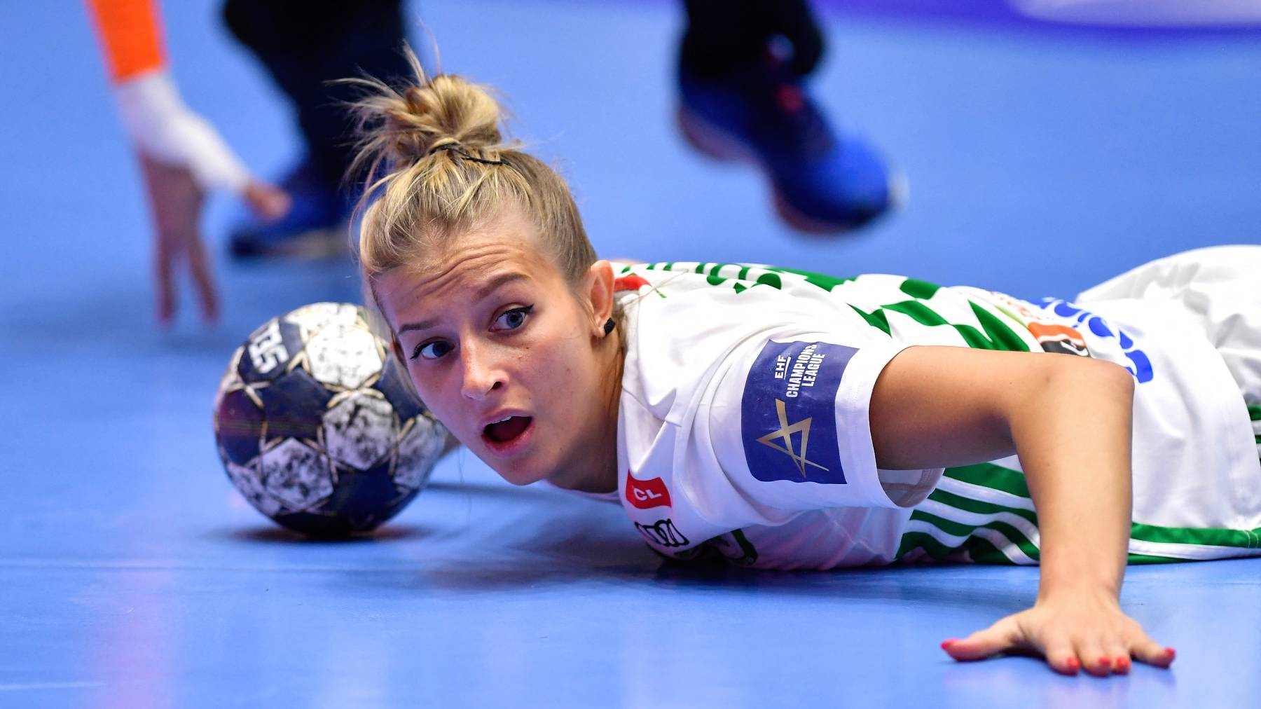 Csenge Reka Fodor of Gyor Audi ETO in action during the EHF Champions League game between Rapid Bucharest and Gyor Audi ETO, sunday, December 11, 2022. (Photo by Alex Nicodim/NurPhoto)