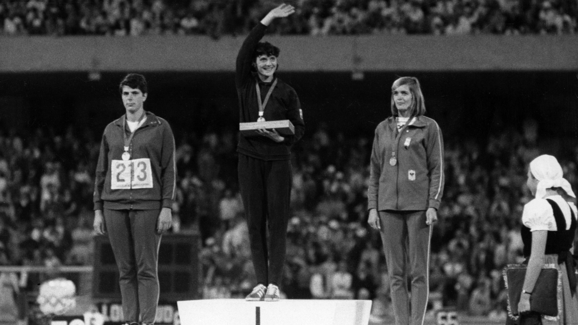 Németh Angéla az 1968-as mexikói olimpián.