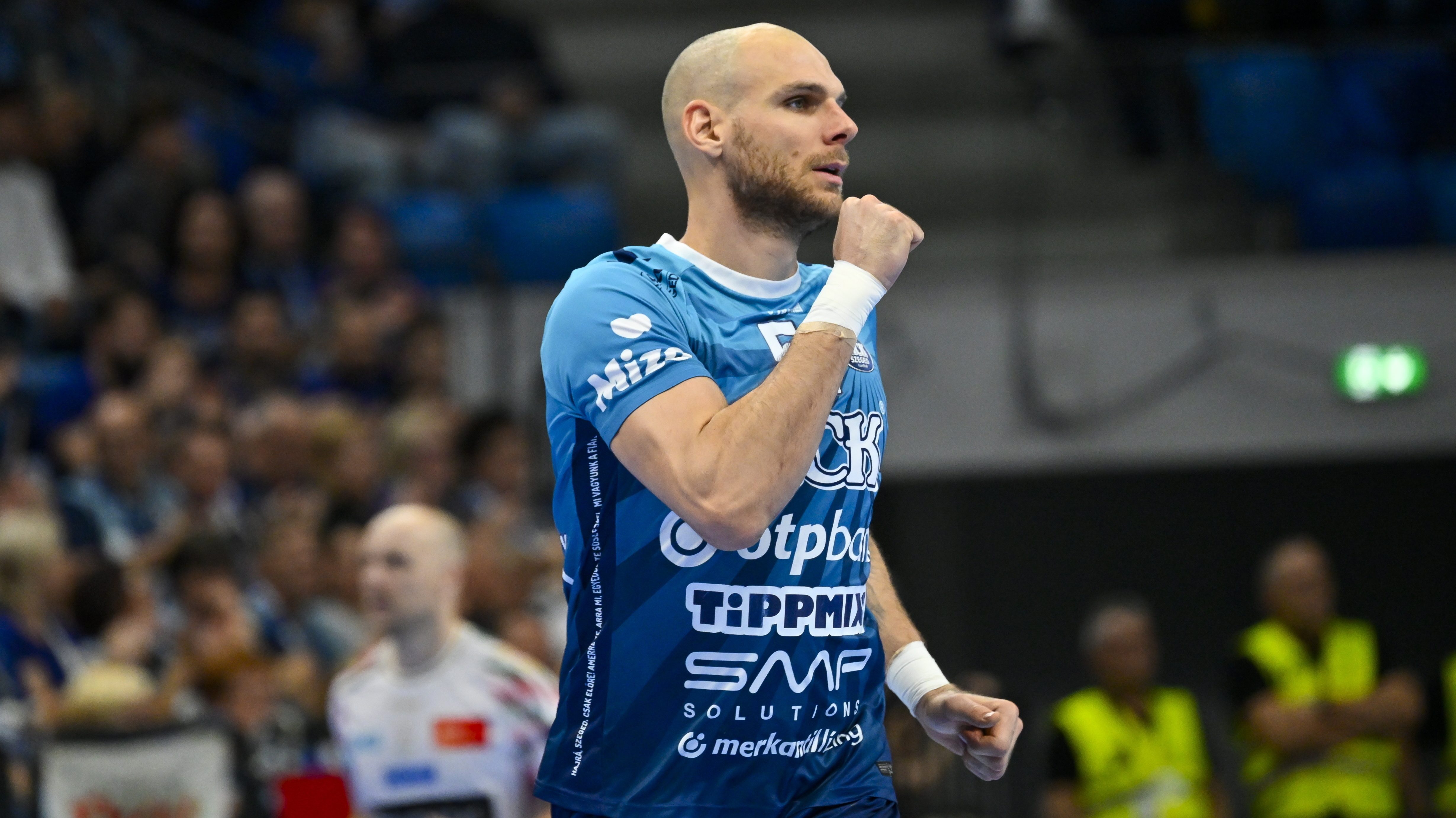 Borut Mackovsek, a Szeged játékosa a férfi kézilabda Bajnokok Liga csoportkörében játszott OTP Bank-Pick Szeged - SC Magdeburg mérkõzésen.