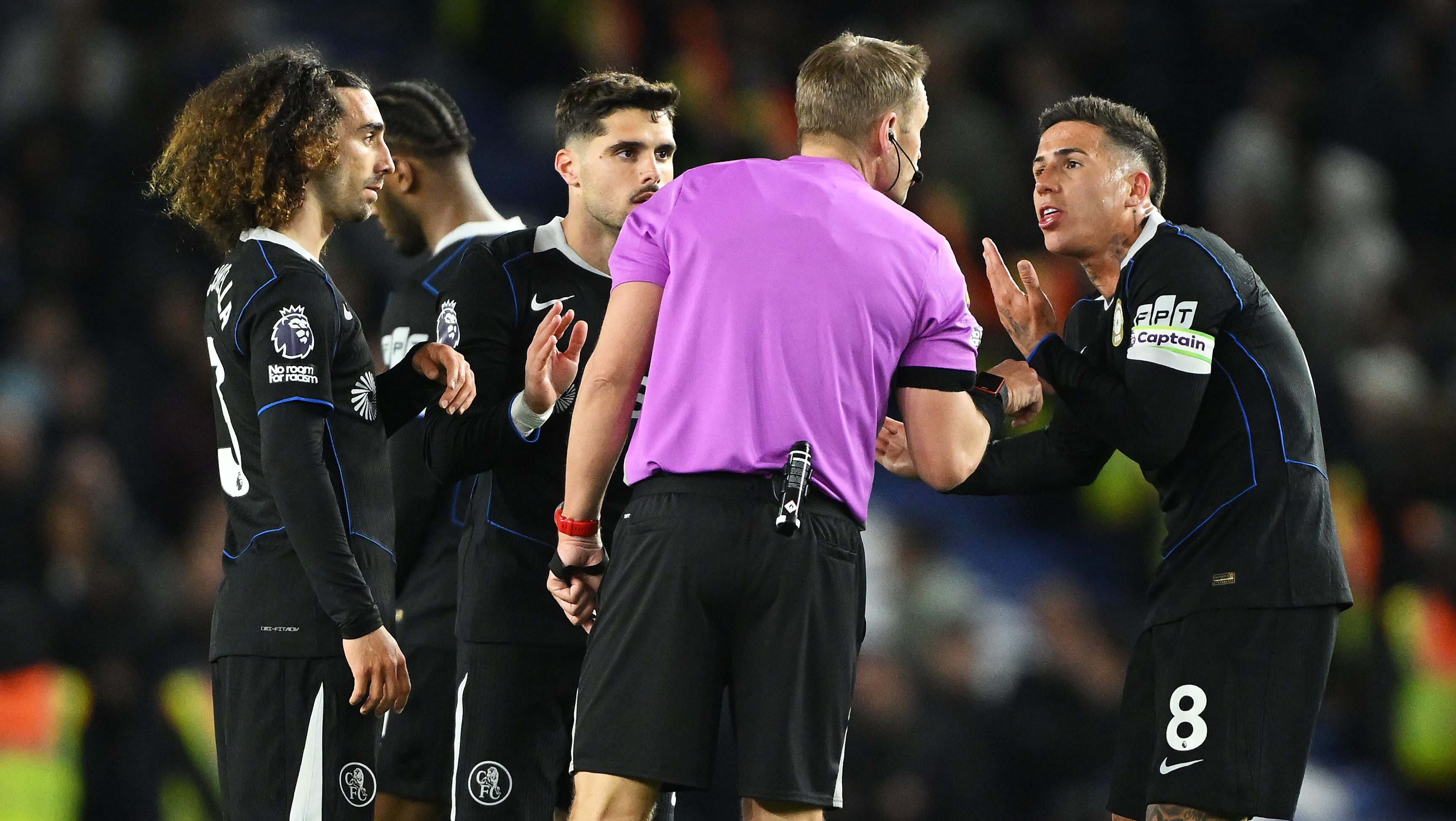 A Chelsea játékosai a Brighton ellen.