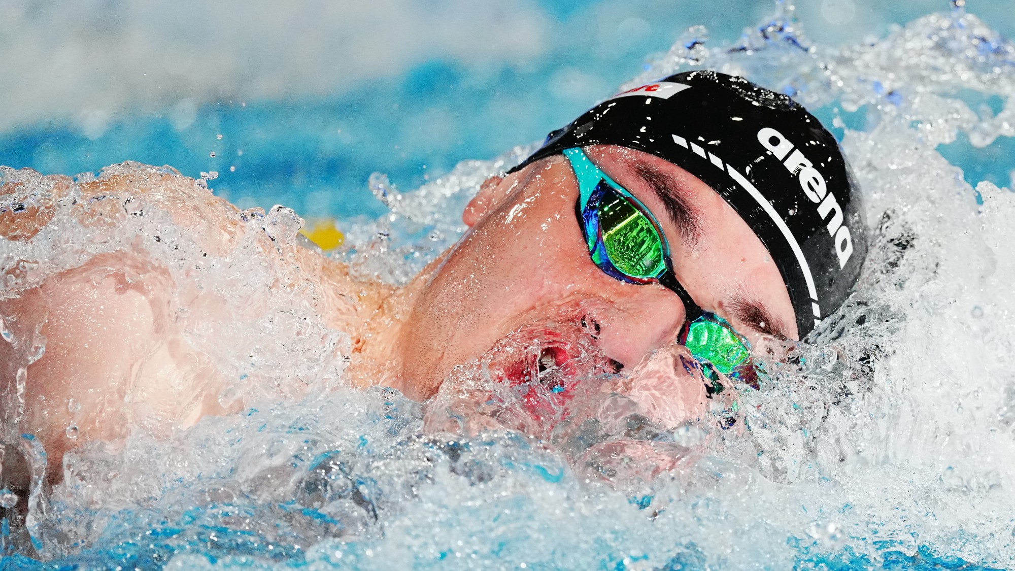 Milák Kristóf a férfi 100 méteres gyorsúszás középdöntőjében az úszók országos bajnokságán Sopronban 2026. április 15-én.