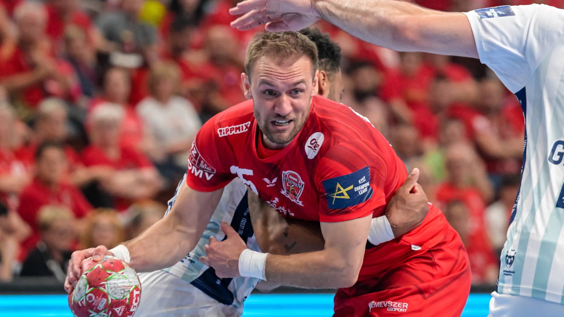 Luka Cindric, a Veszprém a férfi kézilabda NB I döntőjében játszott One Veszprém HC - OTP Bank-Pick Szeged első mérkőzésén a One Veszprém Arénában 2026. május 29-én.