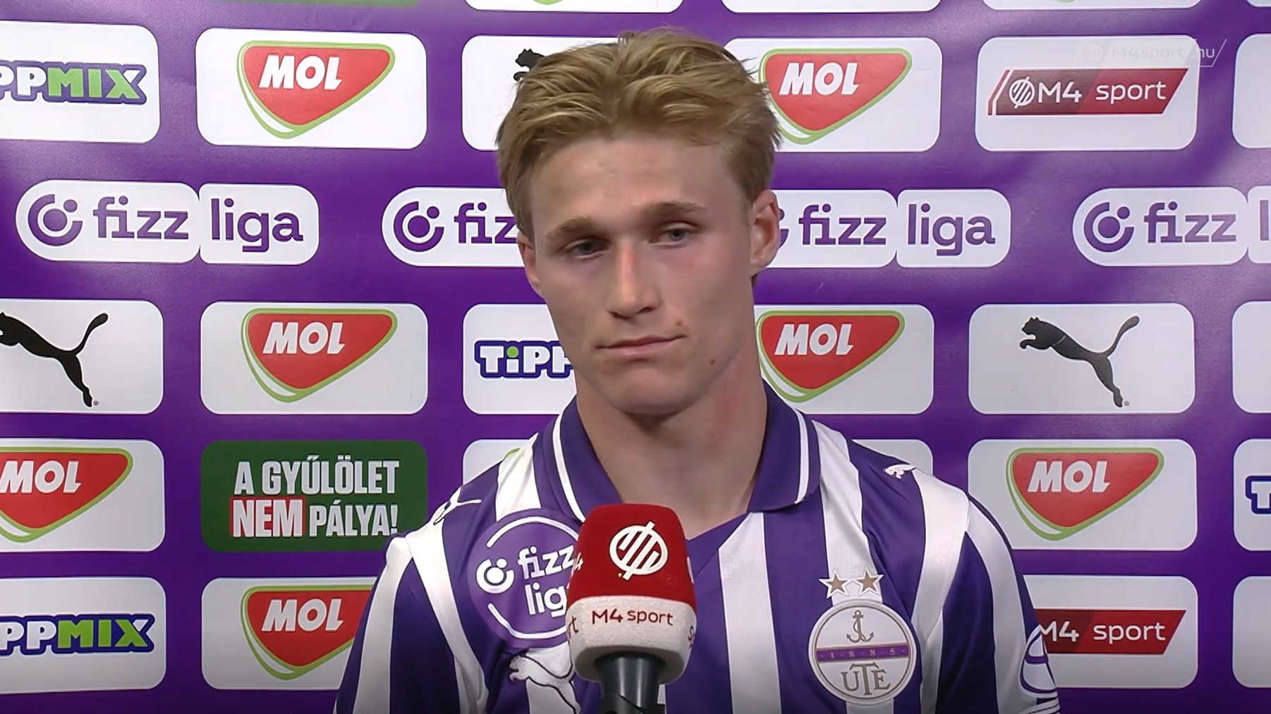 Fenyő Noah a Ferencváros elleni vereséget követő interjú során.