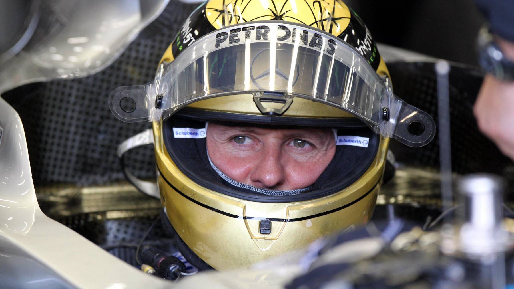20110827 - FRANCORCHAMPS, BELGIUM: German Michael Schumacher of Mercedes GP pictured at the race track of Spa-Francorchamps, in Francorchamps, ahead of the Formula One Grand-Prix of Belgium, Saturday 27 August 2011. BELGA PHOTO MICHEL KRAKOWSKI