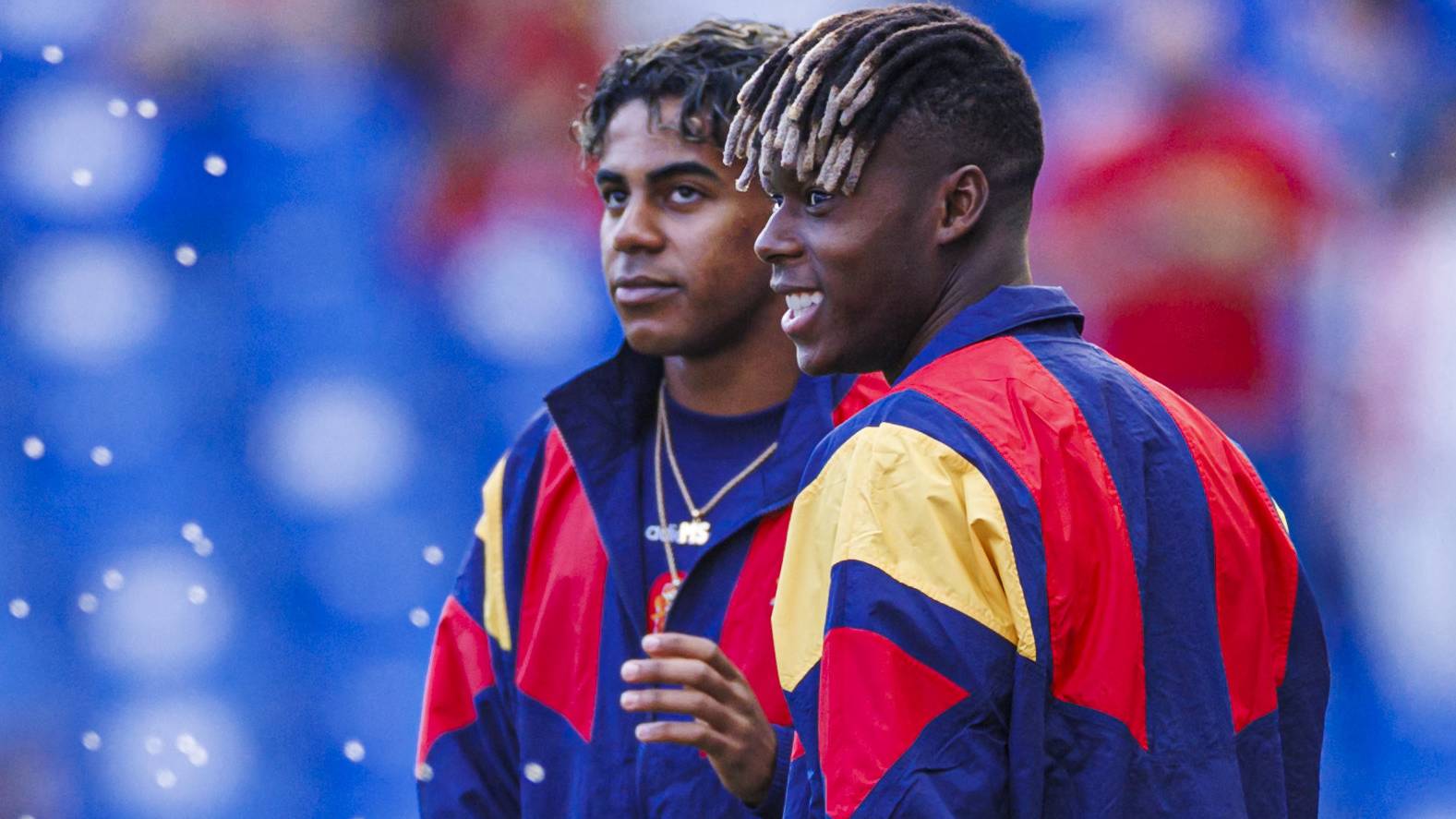 A CORUNA, SPAIN - JUNE 4: Lamine Yamal and Nico Williams of Spain are seen ahead of the friendly match between the Spain and Iraq at the Riazor Stadium in A Coruna, Spain on June 4, 2026. Pablo Garcia Sacristan / Anadolu