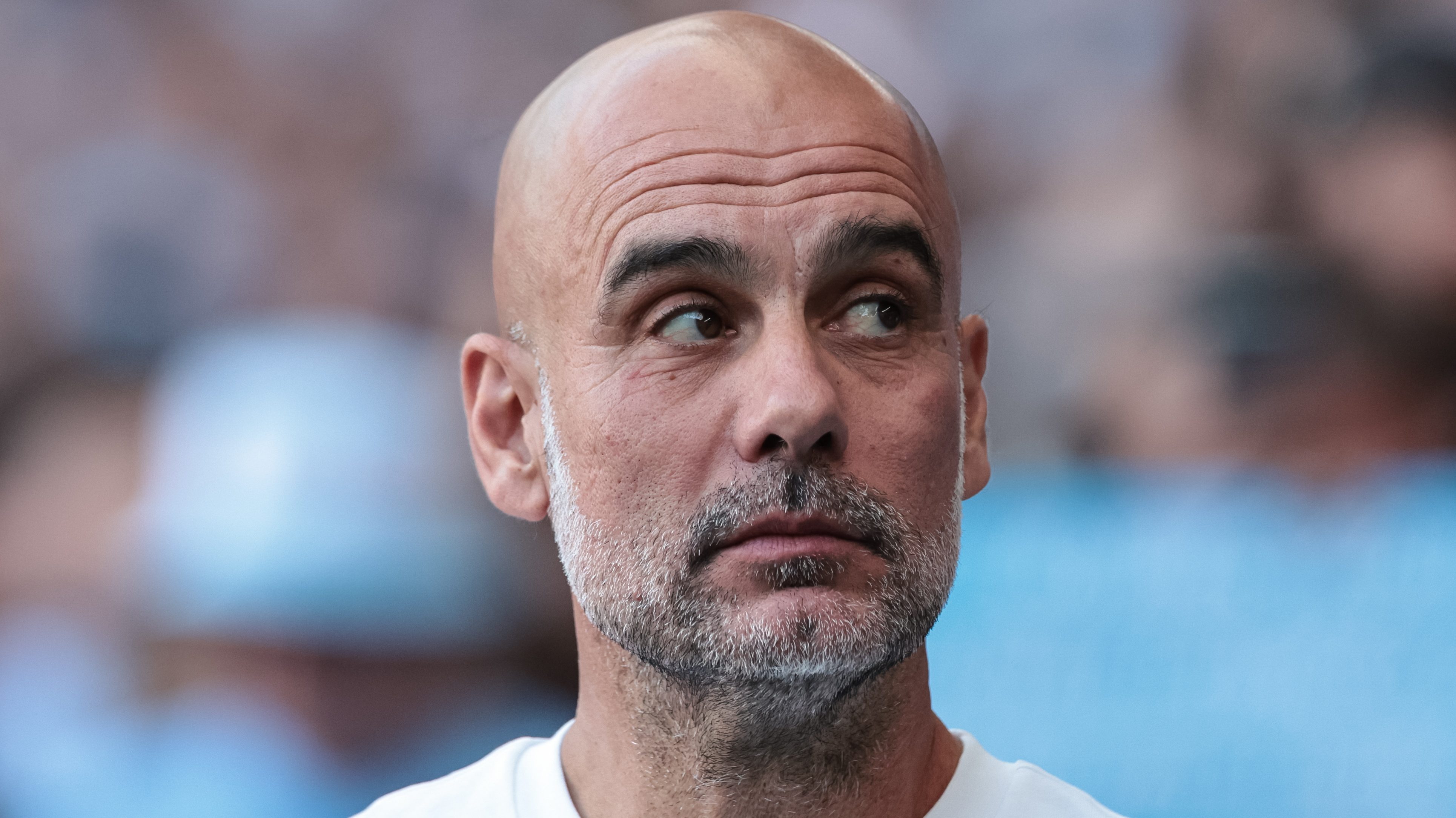 Pep Guardiola a búcsúztatásán.