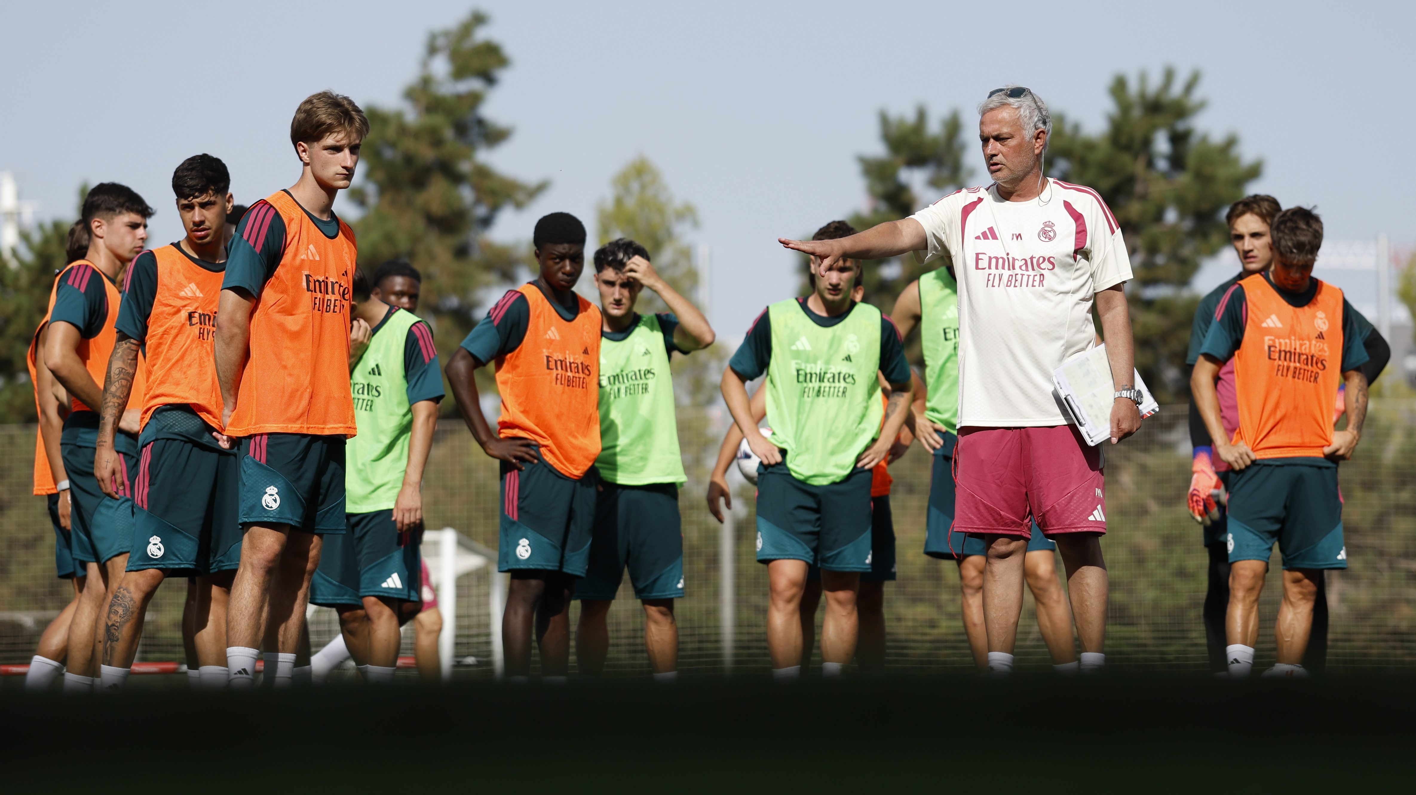 A Real Madrid edzése.