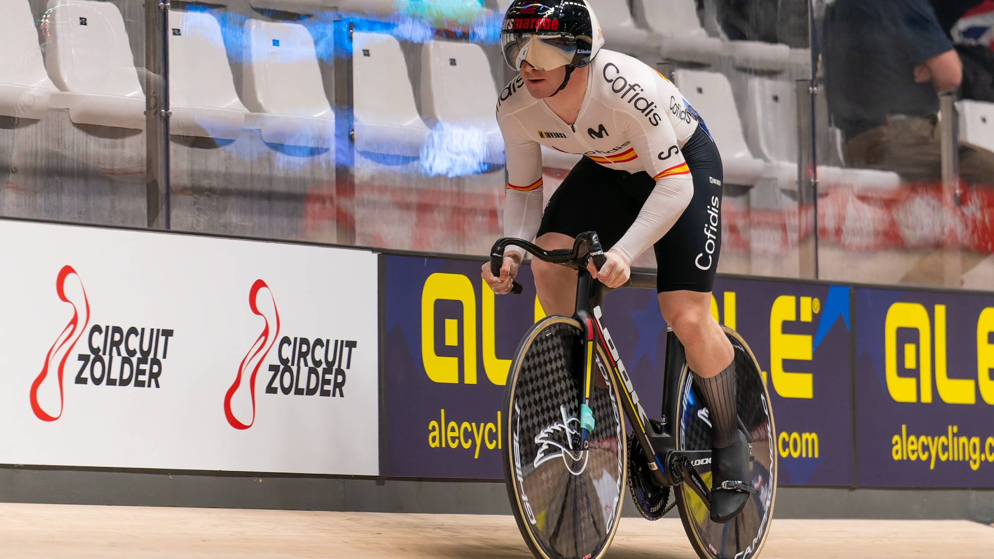 HEUSDEN-ZOLDER, BELGIUM - FEBRUARY 14: Esteban Sanchez Garmendia of Spain during Day Three of the 2025 UEC Track Elite European Championship at Circuit Zolder on February 14, 2025 in Heusden-Zolder, Belgium. (Photo by Joris Verwijst/BSR Agency/Getty Images)