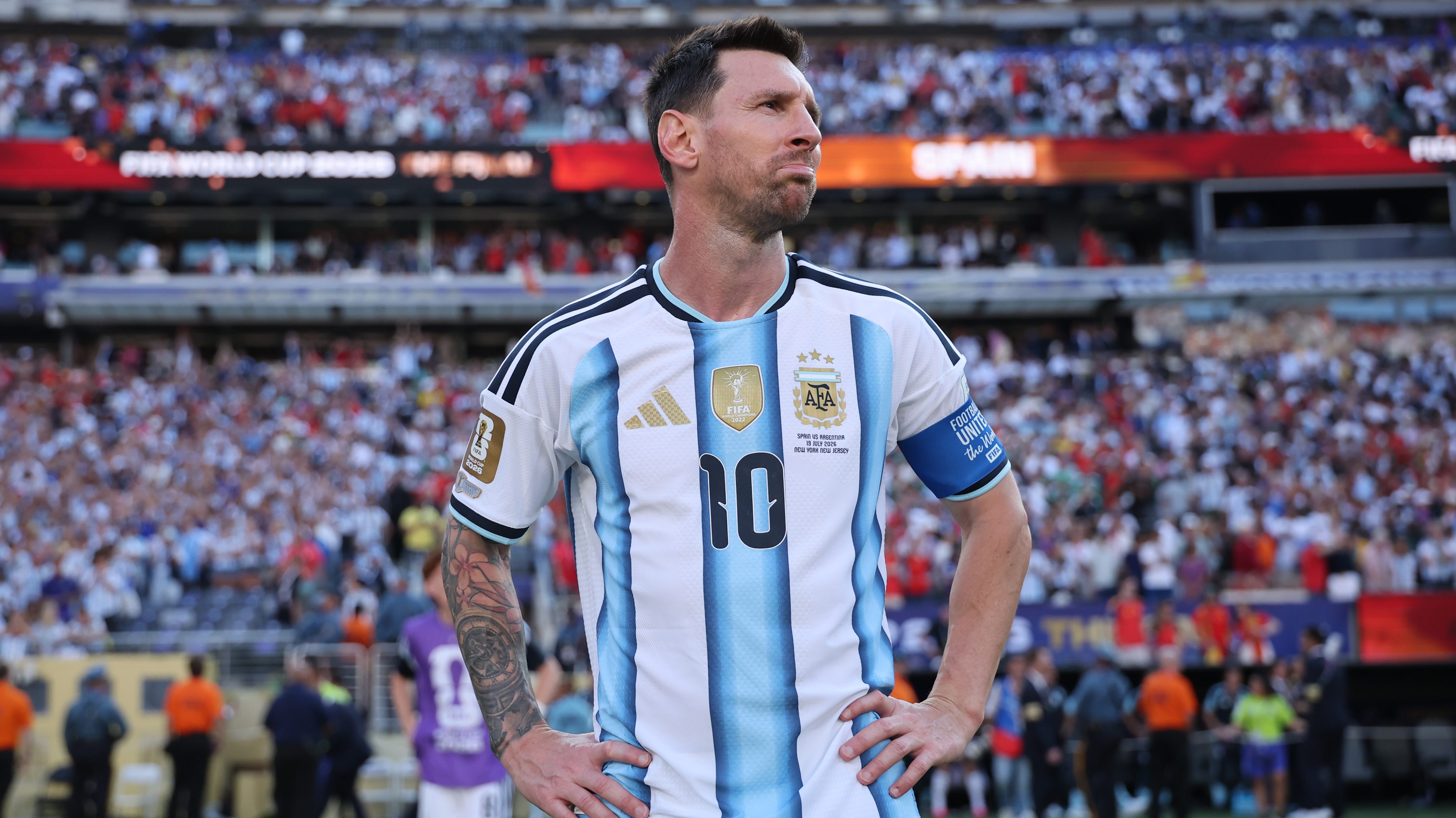 Lionel Messi a Spanyolország ellen elveszített világbajnoki döntő után.
