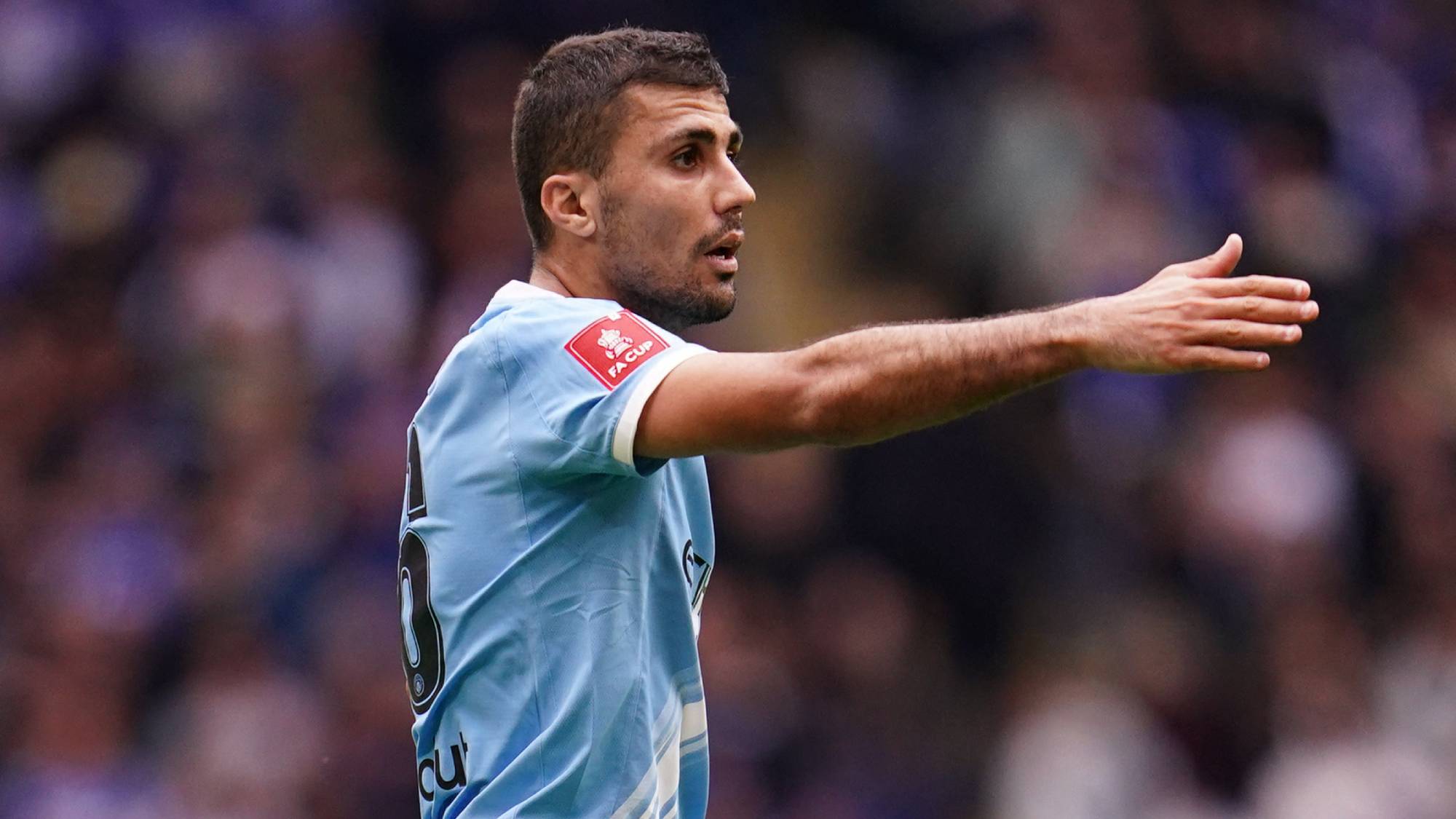 Rodri of Manchester City during the Emirates FA Cup Final match between Chelsea and Manchester City at Wembley Stadium in London, United Kingdom, on May 16, 2026. (Photo by Harvey Murphy/News Images/NurPhoto)