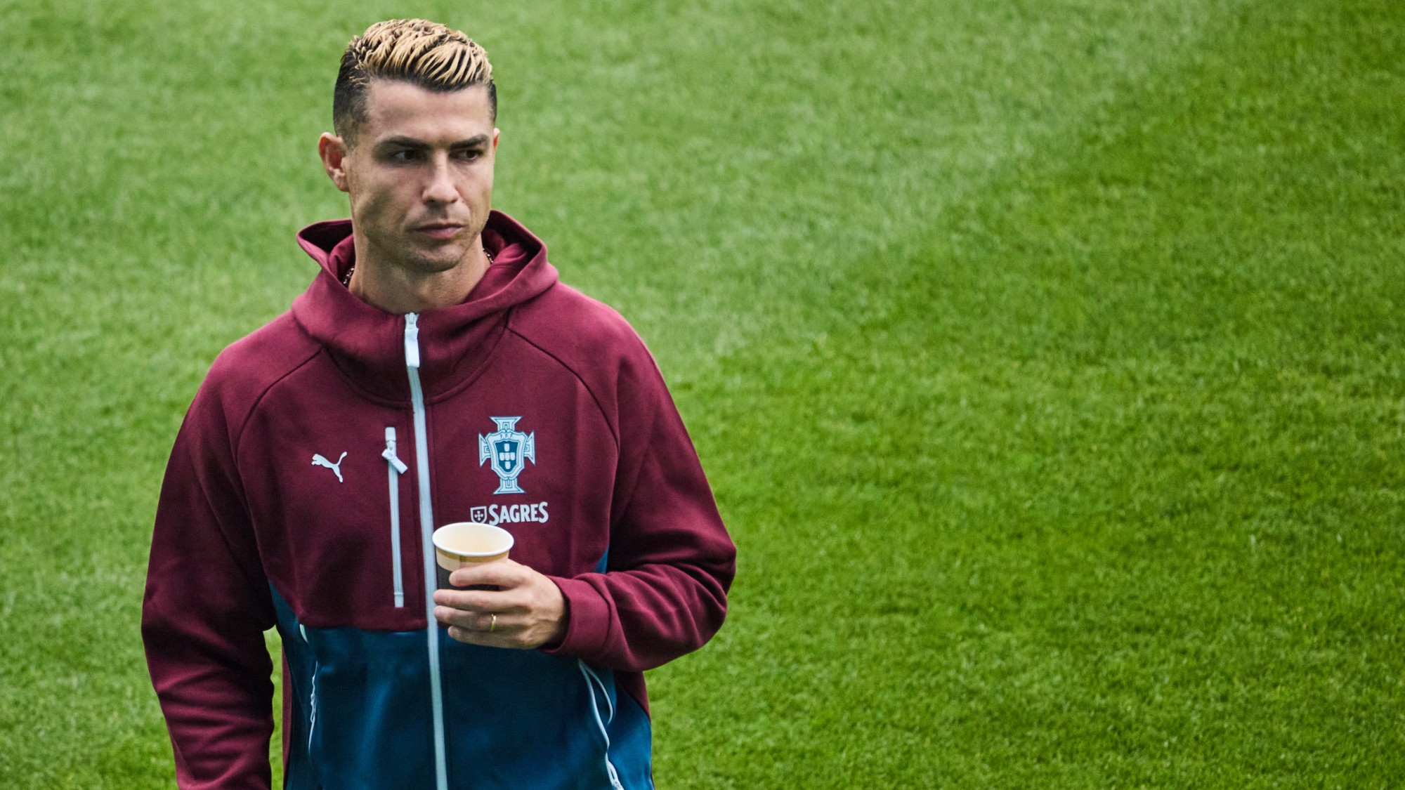 Cristiano Ronaldo ott volt a stadionban, de nem edzett a többiekkel.