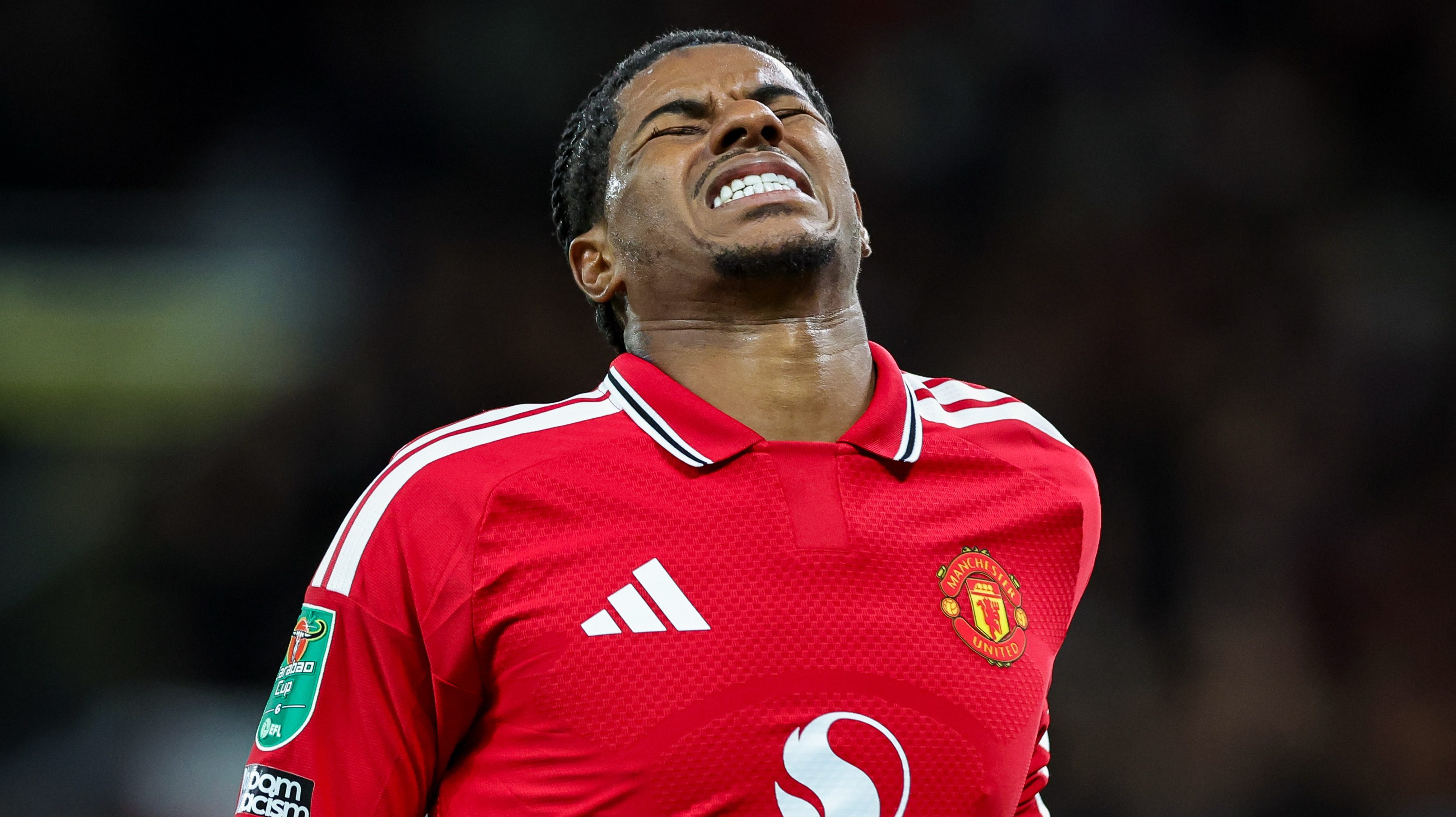 Marcus Rashford a Brighton elleni Ligakupa-meccsen.