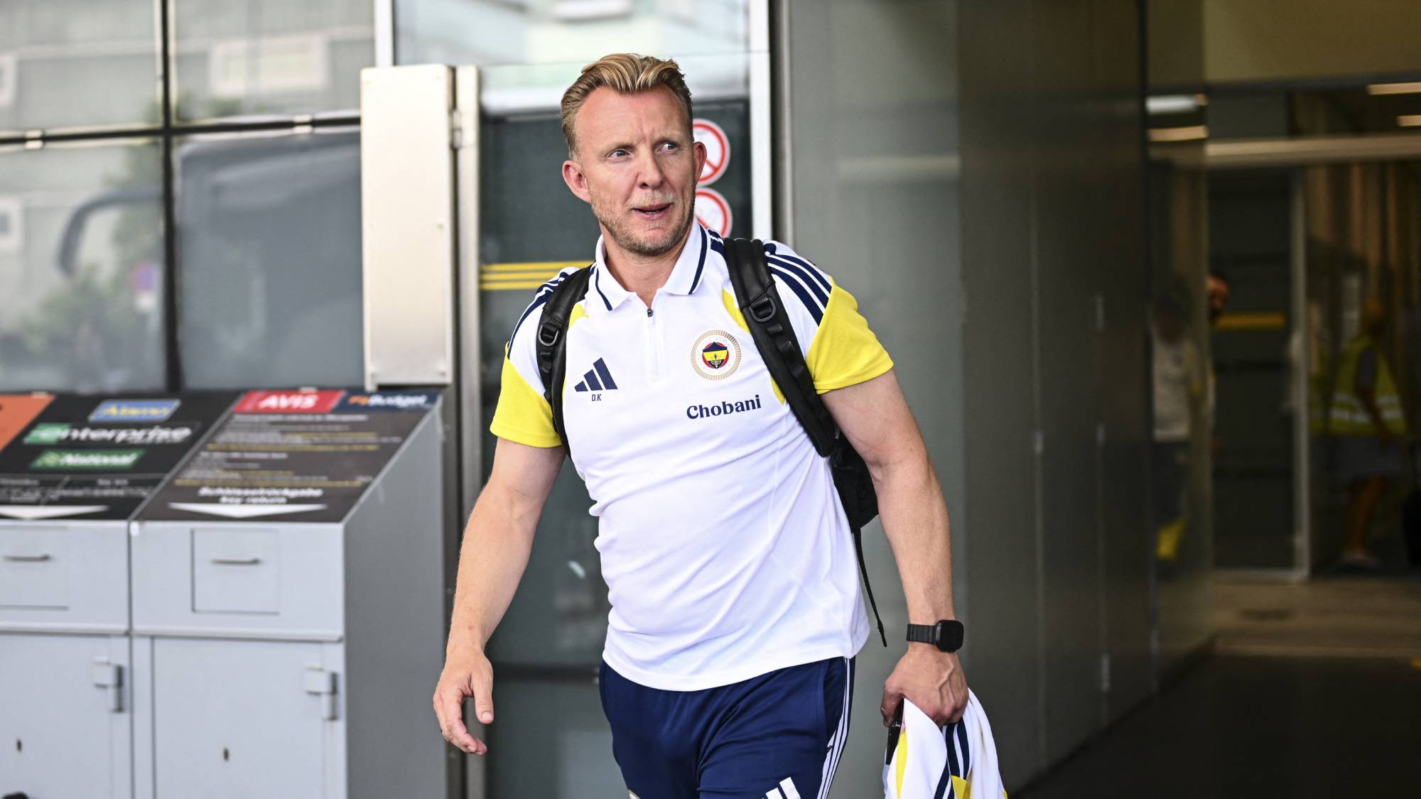GRAZ, AUSTRIA - AUGUST 10: Dirk Kuyt, assistant coach of Fenerbahce, arrives to the city ahead of UEFA Champions League third qualifying round second-leg match against Sturm Graz in Graz, Austria on August 10, 2026. Agit Erdi Ulukaya / Anadolu